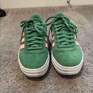 Adidas Green and Pink Sneakers